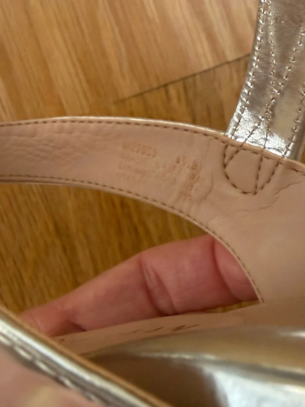 Cole Haan Grand Ambition Addison Metallic Silver Platform Sandals, Size 6 1/2